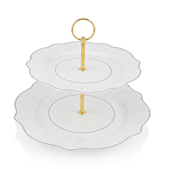 Porcelain Serving Platter 2 Tier